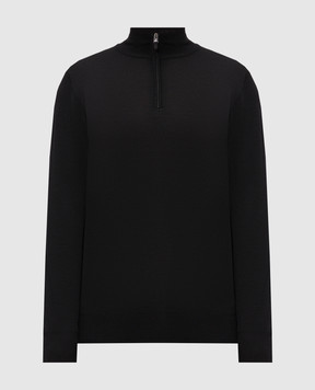 Canali Чорний джемпер з вовни MK01149C0015