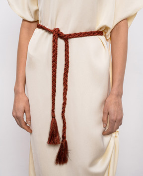 Momoni Теракотовий плетений пояс CHIUHA з льону MOBT009MO54