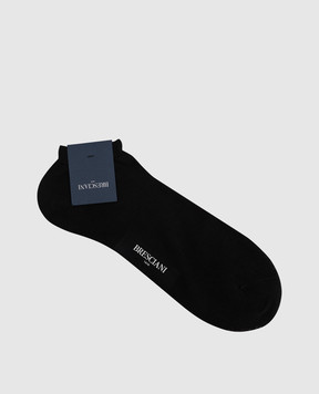 Bresciani Темно-коричневі короткі шкарпетки з бавовни MP009RI0006BR