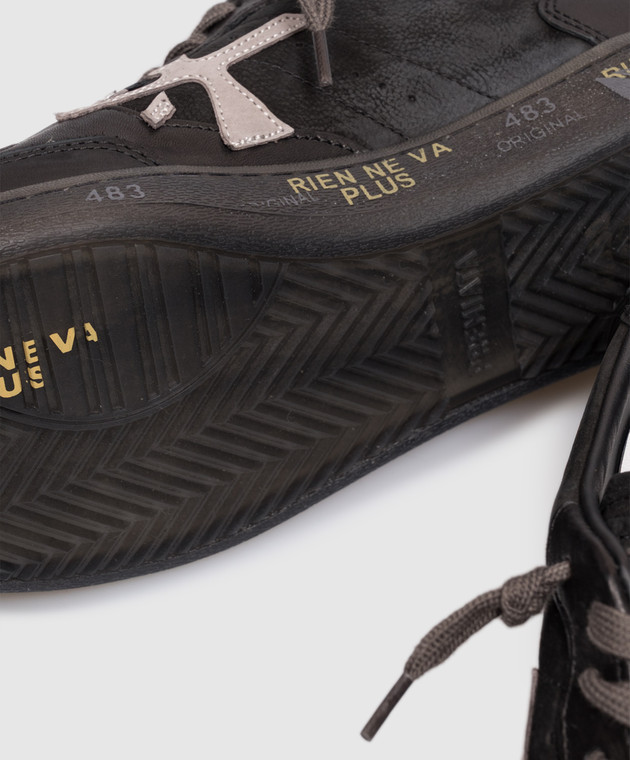 Premiata Черные кроссовки BSKTCLAY из нубука BSKTCLAY8439 изображение 5