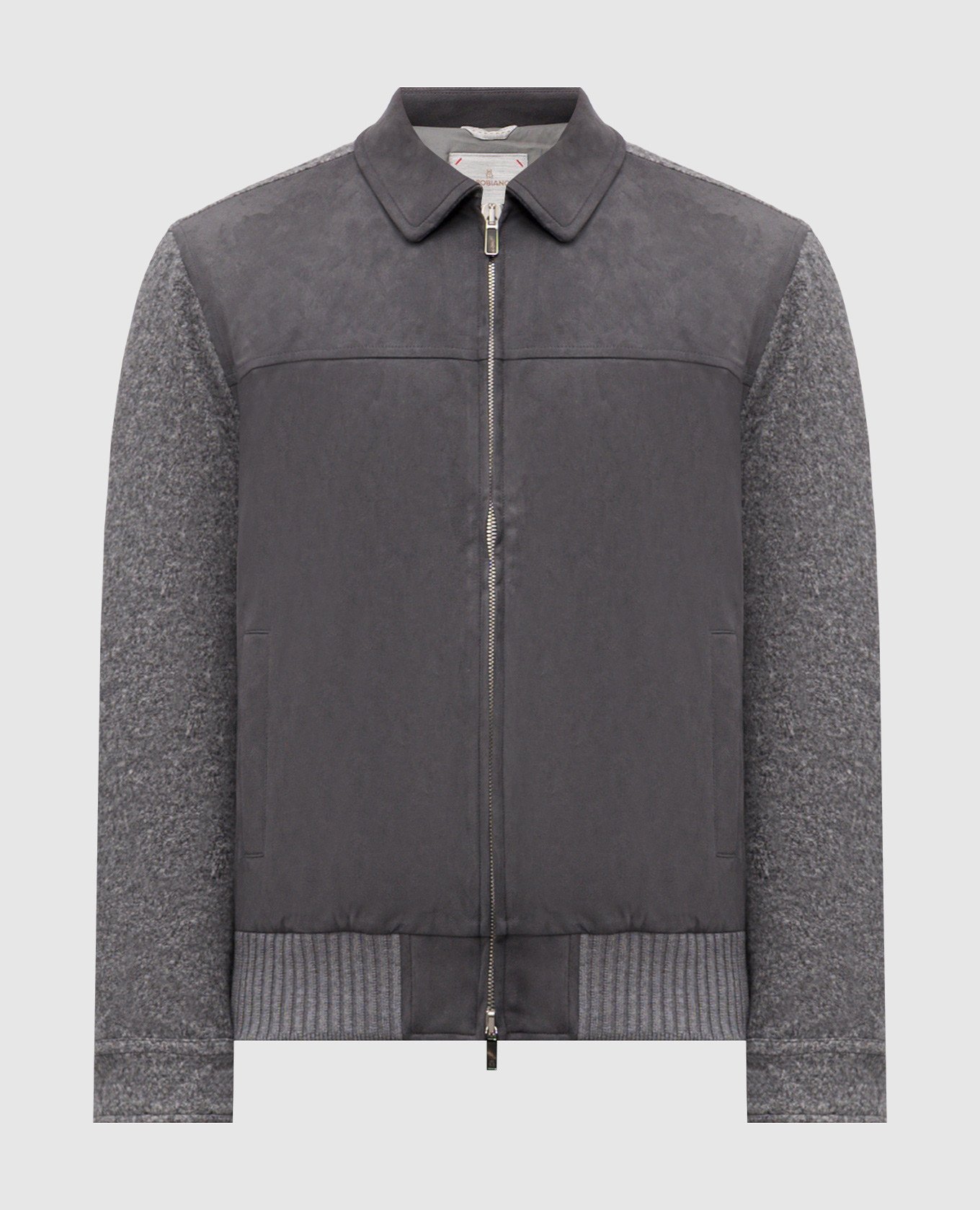 Gray jacket with wool CAPOBIANCO