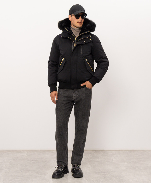 Mackage Чорна пухова куртка Dixon з хутром лисиці DIXONBXZ зображення 2