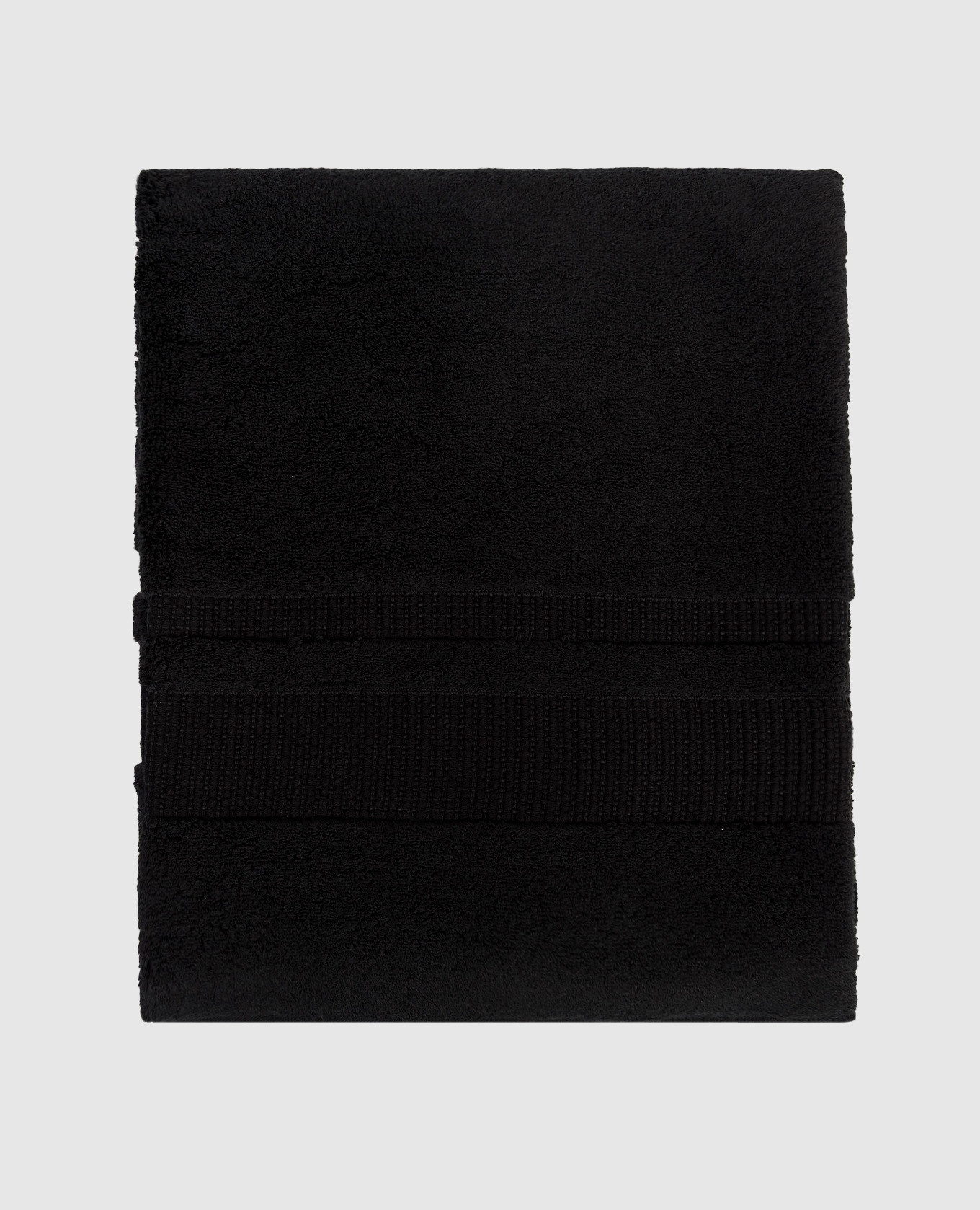 Черное махровое полотенце для ванной PERA