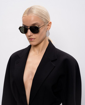 Linda Farrow Черные очки Boyd с позолотой LFL1630C1SUN