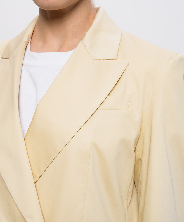 Max & Co Бежевый двубортный жакет MCOGIRAFFA изображение 5