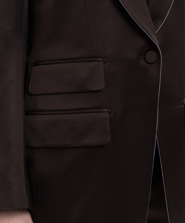 Tom Ford Коричневий жакет з шовку GI3080FAX1744 зображення 5
