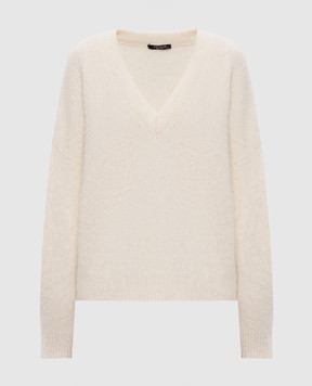 Demiur Белый пуловер с шерстью альпаки ALP103