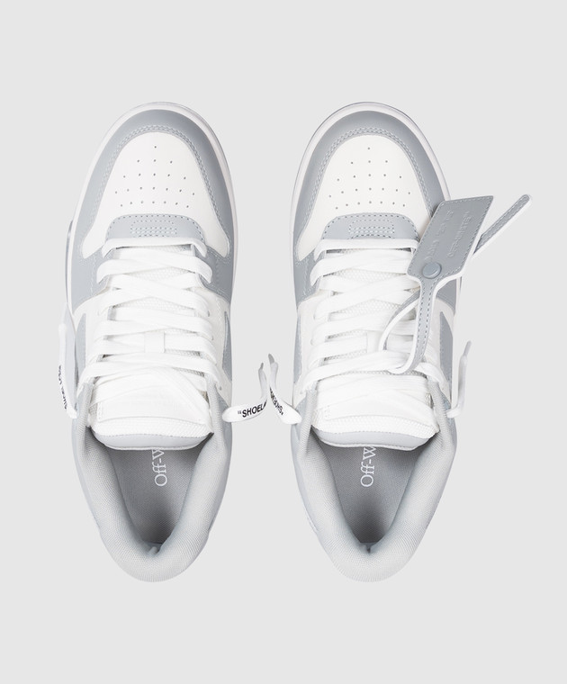 Off-White Шкіряні кросівки Out Of Office з принтом логотипа W259C9L006 зображення 4