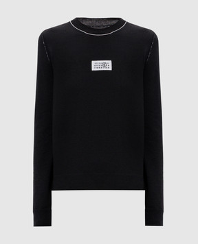 Maison Margiela MM6 Черный джемпер с шерстью S52HL0066M13037