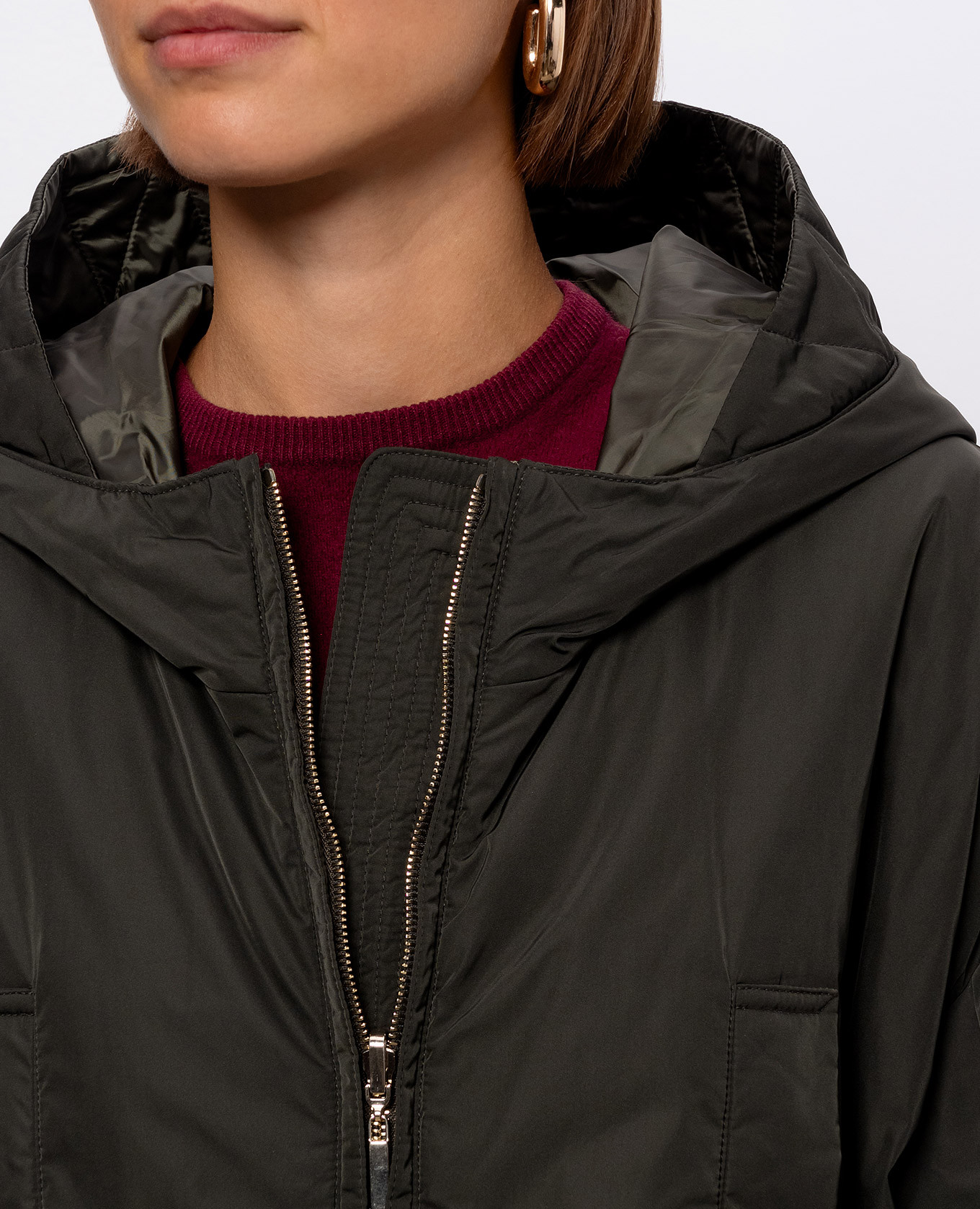 Max Mara Зеленая удлиненная куртка BOSCO MTCBOSCO изображение 6