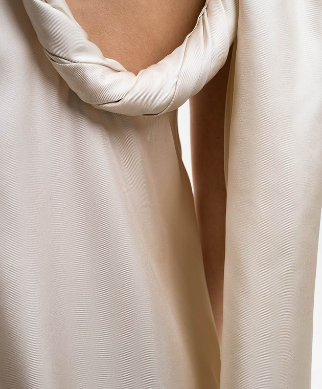 Loulou de Saison Бежевое платье SUSAN из шелка SUSAN изображение 4