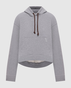 JW Anderson Серое утепленное худи JW0234PG1902