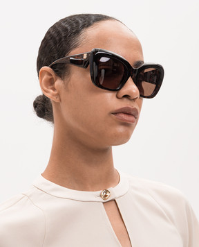 Balenciaga Коричневые солнцезащитные очки Diva Butterfly 870564T0039