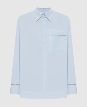 Peserico Блакитна сорочка з ланцюжком моніль S0673908932