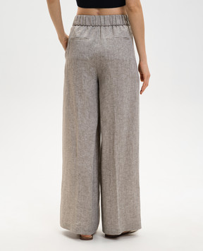 Peserico Бежевые брюки из льна P0405202600