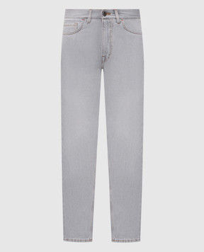 ISAIA Сірі джинси з патчем логотипа PND005DJ127