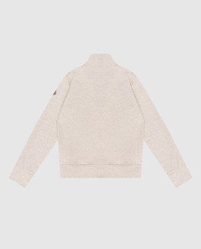 Moncler ENFANT Диячий бежевий меланжевий світшот з логотипом L19548G0000489AEB1214