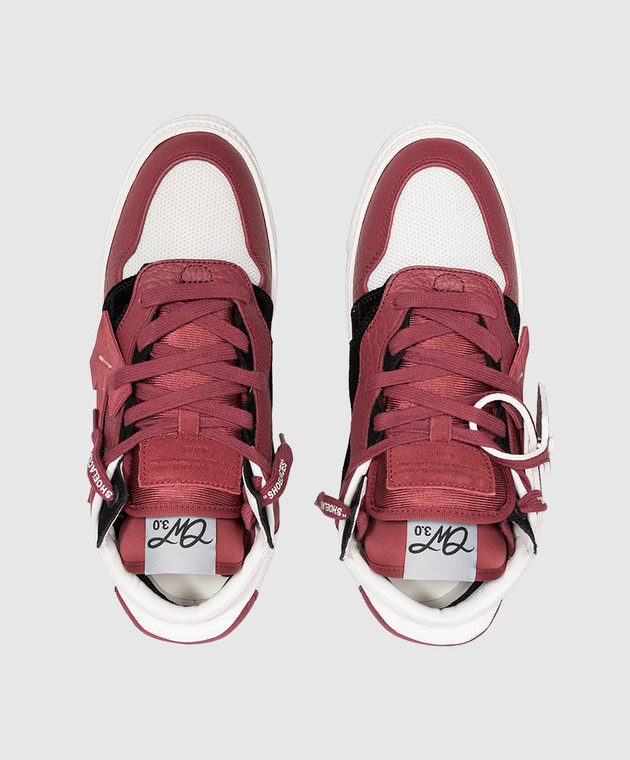 Off-White Бордові комбіновані кросівки 3.0 Floating OF05789601 зображення 4