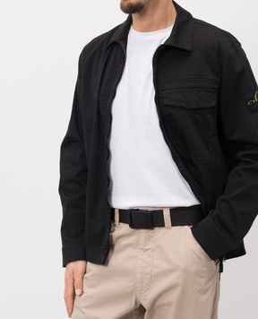 Stone Island Черный ремень с логотипом L1S159300001S0073