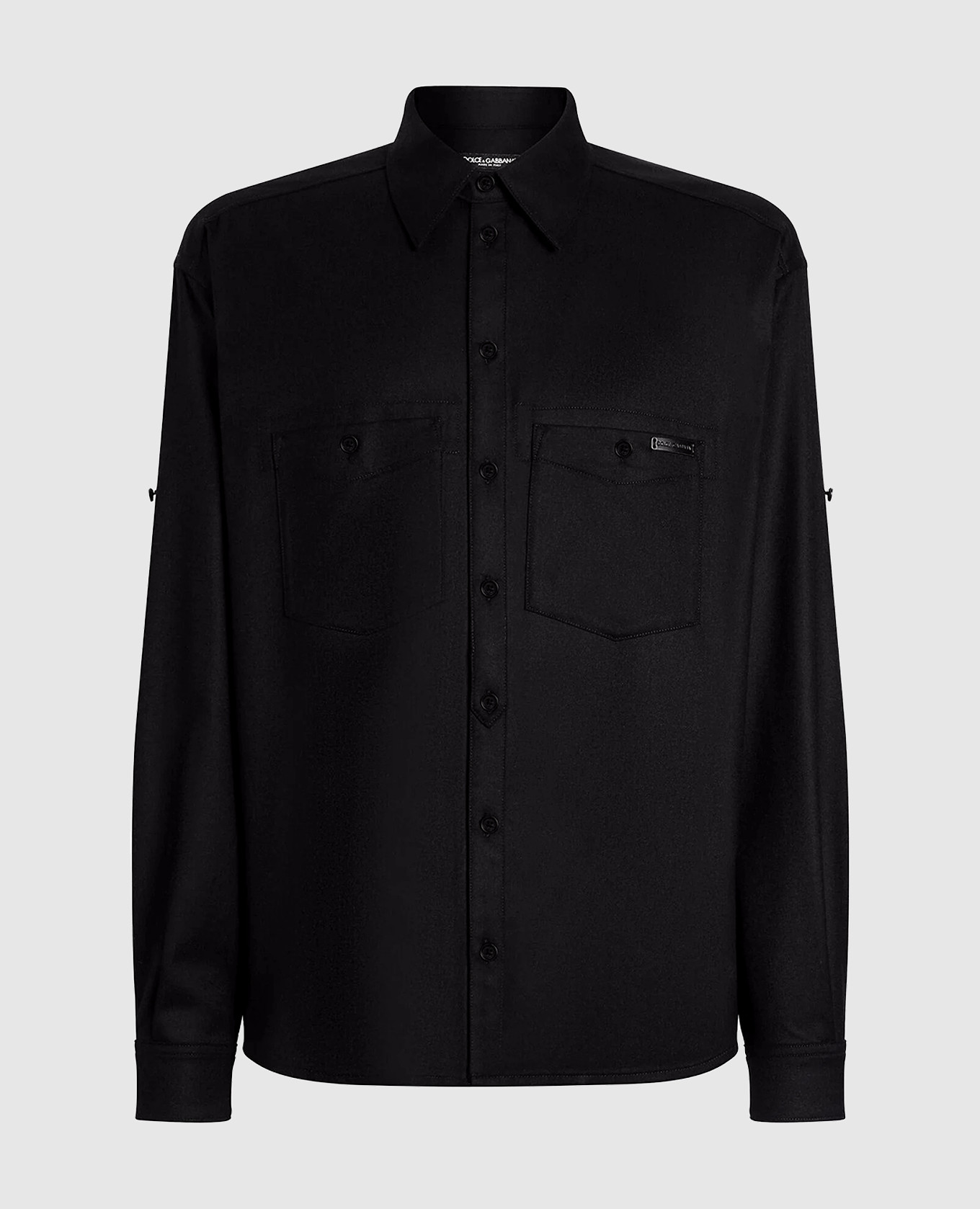 Black wool shirt Dolce&Gabbana