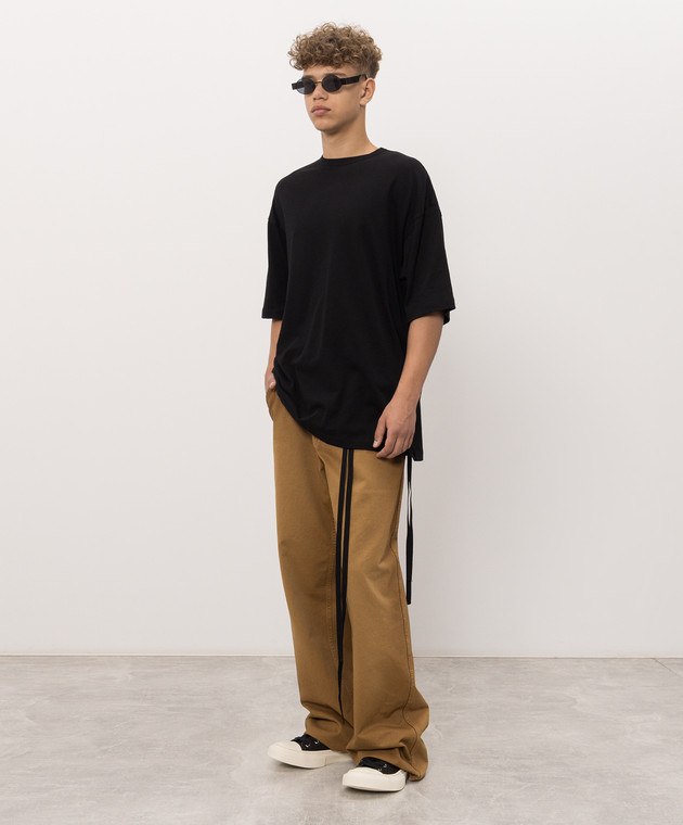 Ann Demeulemeester Чорна футболка з написом Dear Night Thoughts B0014552FA206 зображення 2