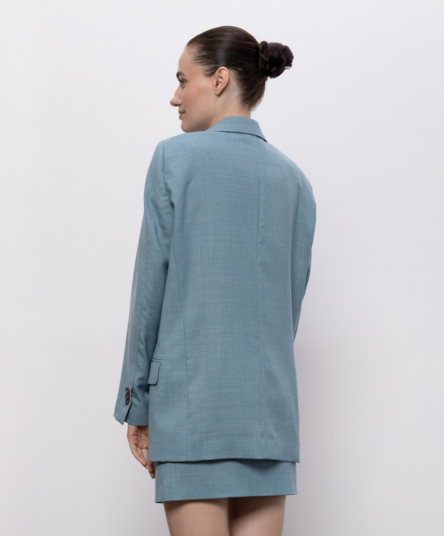Maison Margiela MM6 Голубой жакет из шерсти S62BN0119M35884 изображение 4