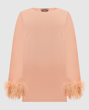 Twinset Рожева блуза з пір'ям страуса 261TP2424
