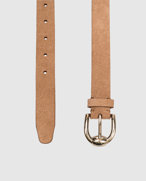 Brunello Cucinelli Бежевый замшевый ремень MAUGP265