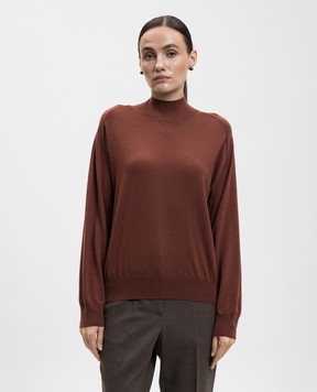 Peserico Коричневий гольф з вовни S99425F1809770