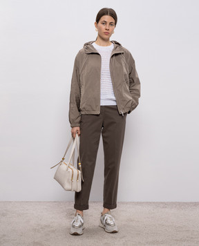 Peserico Штани кольору хакі A04680T2302481