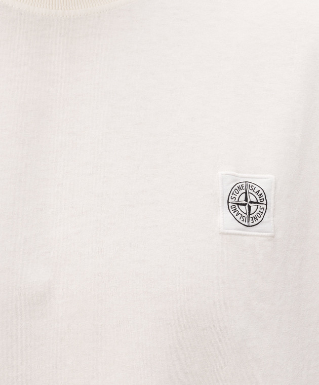 Stone Island Футболка цвета айвори с нашивкой логотипа L2S152100030S0500 изображение 5