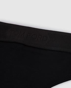 Tom Ford Черные трусики-тонг с логотипом узором KNJ009JEX166