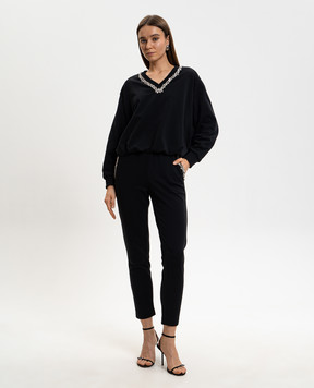 Twinset Чорний світшот з кристалами 261LL2BGG