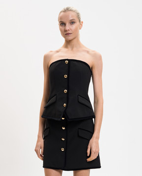 Simkhai Чорний корсетний топ Cambrie 6252130H