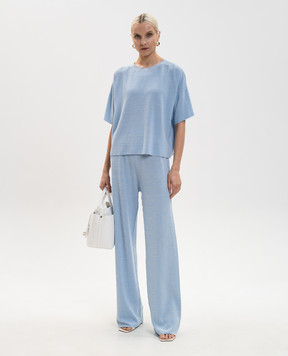 Fabiana Filippi Блакитна футболка з люрексом MAD276F485M220