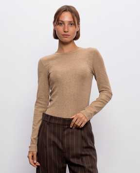 Brunello Cucinelli Бежевый джемпер с шерстью MPA98B1V00
