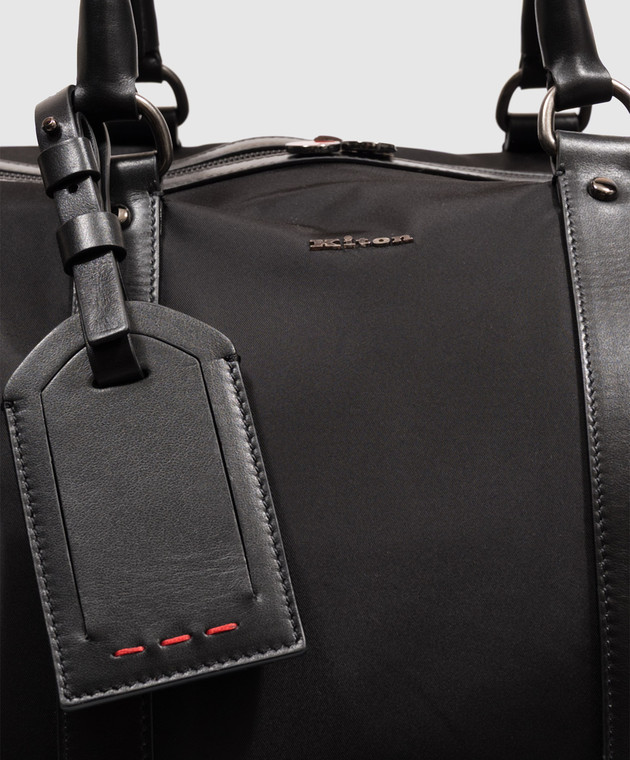 Kiton Чорна дорожня сумка з металевим логотипом UBA0158N01270 зображення 4