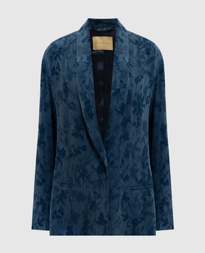 Momoni Синий жакет PICEA в узор MOJA003MO13