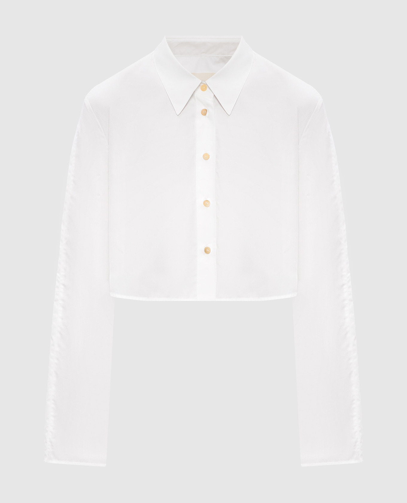 

Белая укороченная рубашка Fritz, Белый, Рубашки