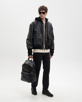 Off-White Бежевий светр з візерунком логотипа 44MHE20QS26K001