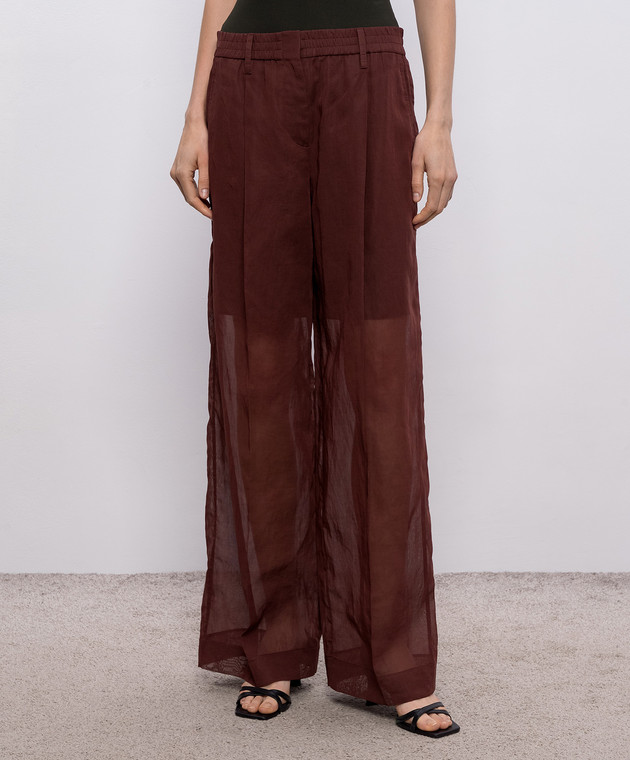 Brunello Cucinelli Коричневі штани M0F91P9174 зображення 3