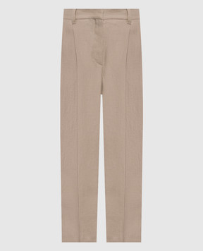 Brunello Cucinelli Бежеві штани з льону MH527P9185