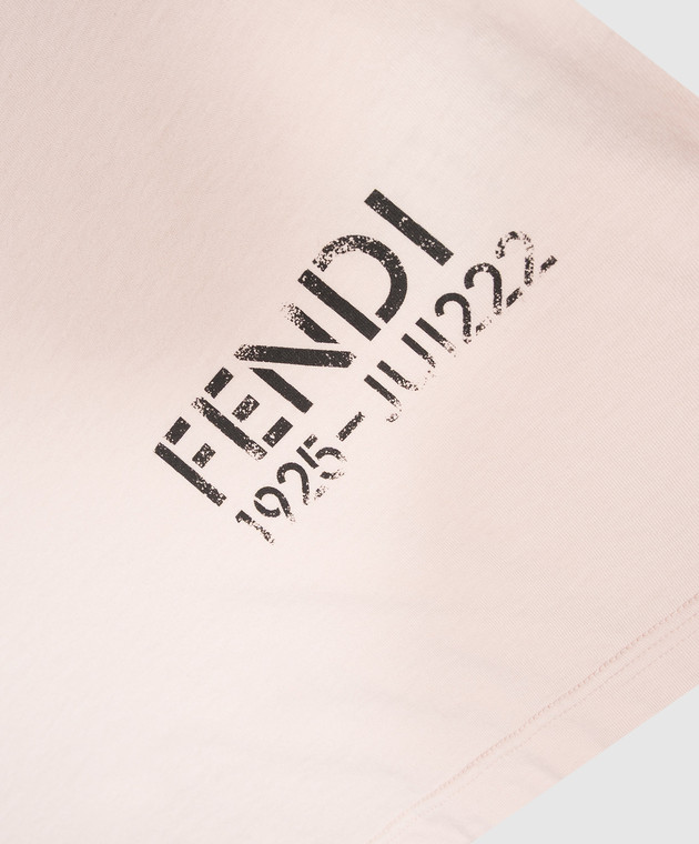 Fendi Дитяча рожева футболка з принтом JUI222B1LF зображення 3