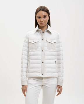 MooRER Белая комбинированная куртка ESRA ESRA24XWHITE