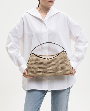 Toteme Бежевая кожаная плетеная сумка 252WAL961LE0134