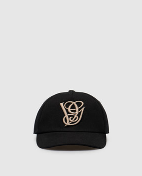 Valentino Чорна кепка Chez з логотипом 8Y2HDA41KKF