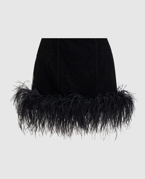16Arlington Чорна спідниця міні Loisio з пір'ям страуса SMN181SS2603