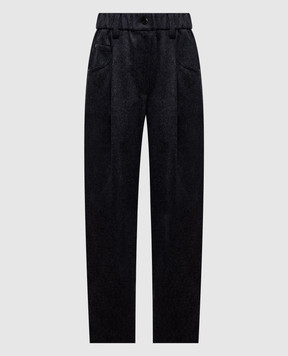 Brunello Cucinelli Серые брюки из шерсти MP549P9148