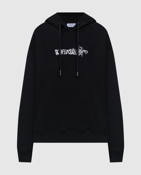 Off-White Чорне худі з емблемою Heraldic Arrow 44MBB085S26F00H