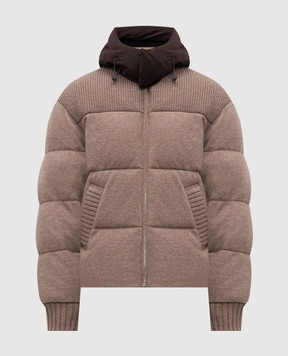 Mackage Коричневый пуховик Griffen из шерсти и кашемира GRIFFEN